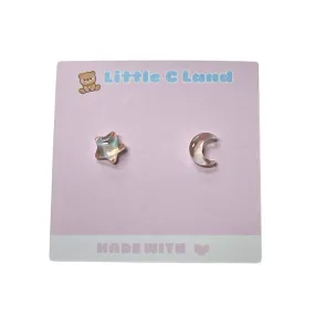 Shiny Moon & Star Earrings