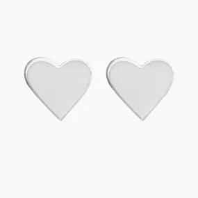 Sigma Kappa Heart Earrings in Sterling Silver