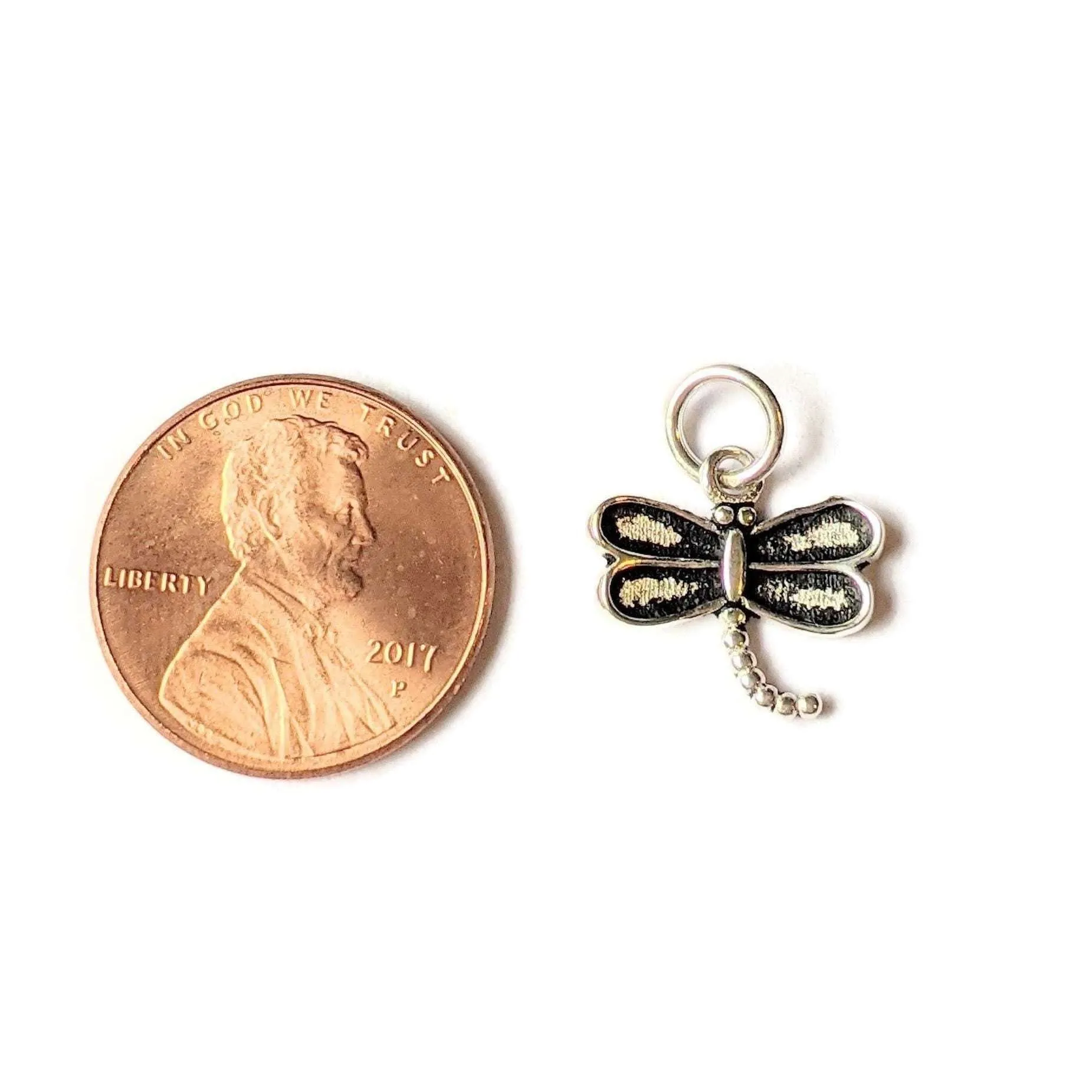 Silver MIni Dragonfly Charm II