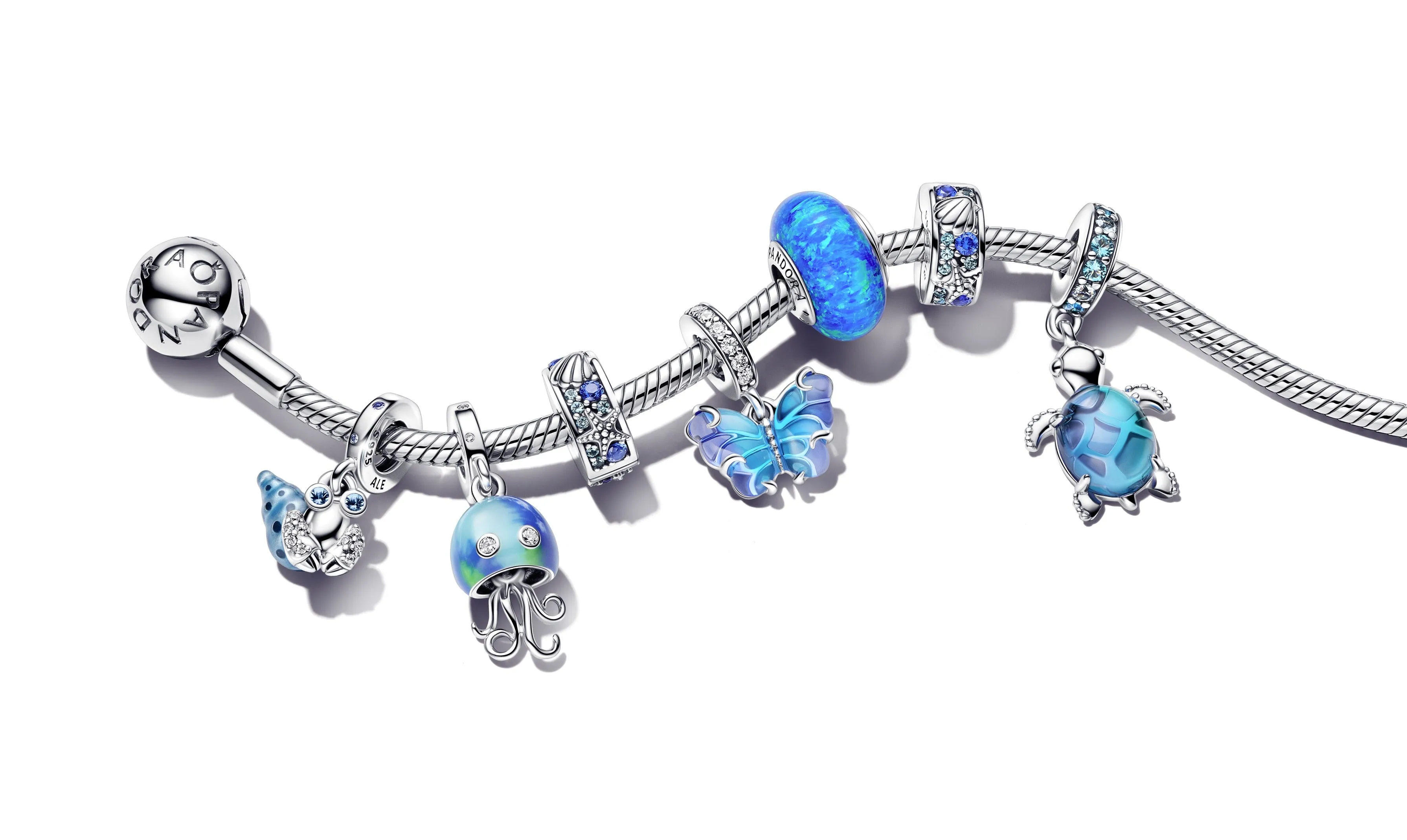Snake Chain Silver Bracelet with Round Clasp