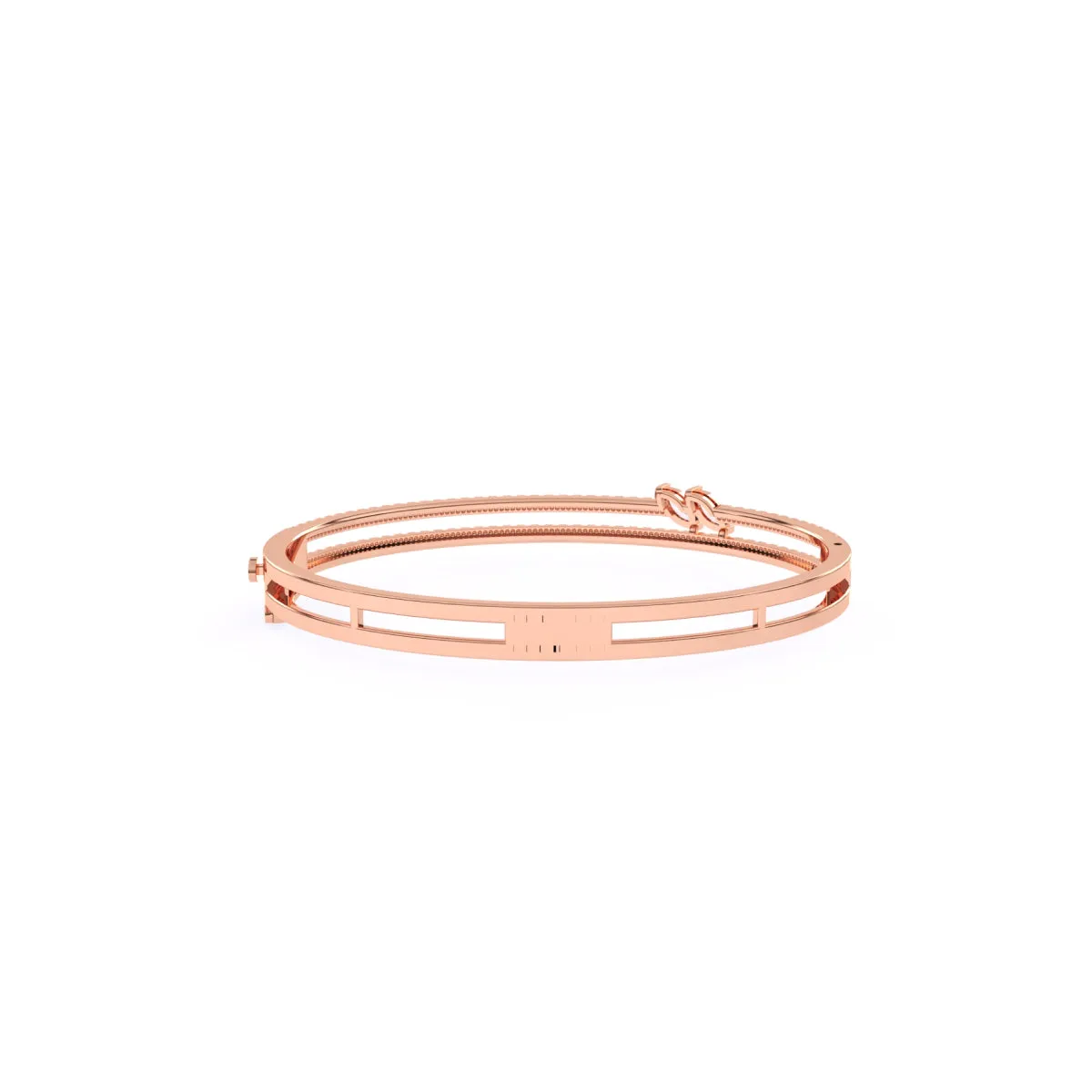 Stackable Two Row Round Diamond Bracelet