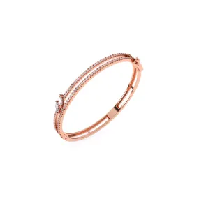 Stackable Two Row Round Diamond Bracelet