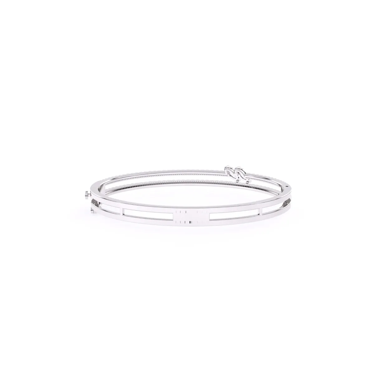 Stackable Two Row Round Diamond Bracelet
