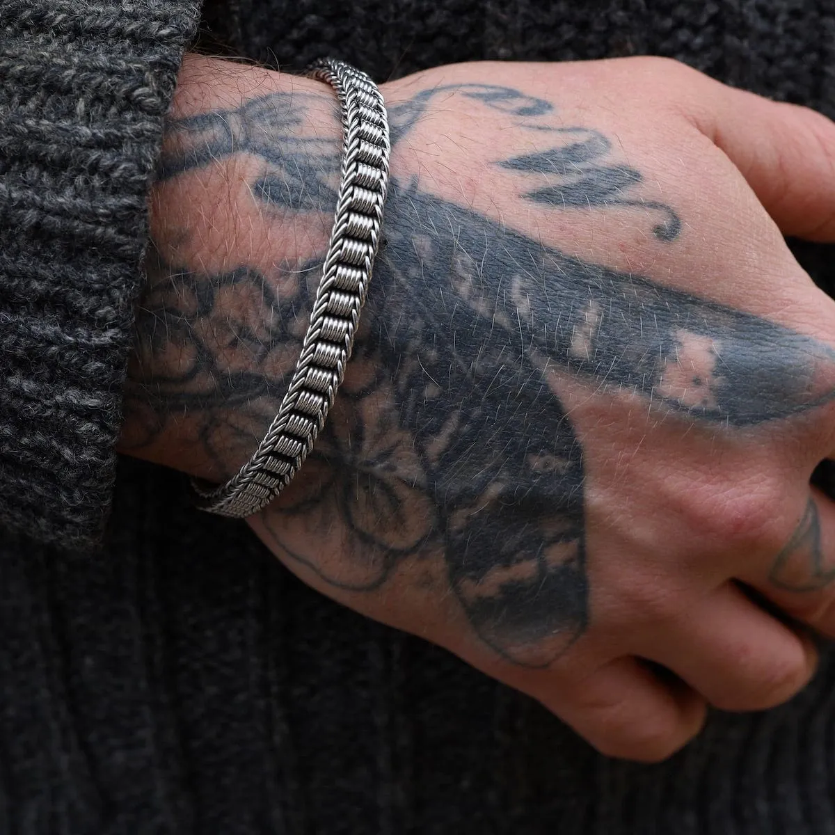 Sterling Silver Coil Woven Bali Chain Bracelet