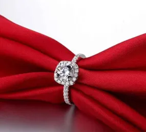 Sterling Silver Halo Ring