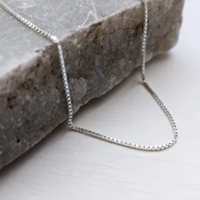 Sterling Silver Venetian Box Chain Necklace