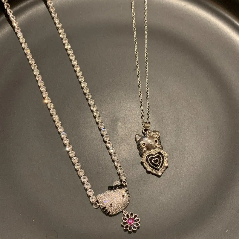 Sweet Kitty Flowers Necklaces KI456