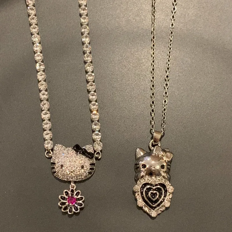 Sweet Kitty Flowers Necklaces KI456