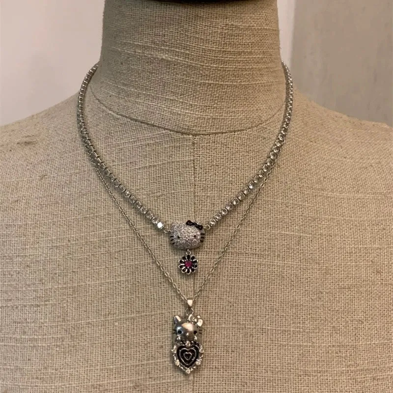 Sweet Kitty Flowers Necklaces KI456