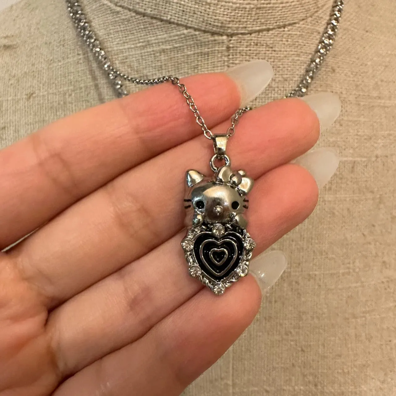 Sweet Kitty Flowers Necklaces KI456