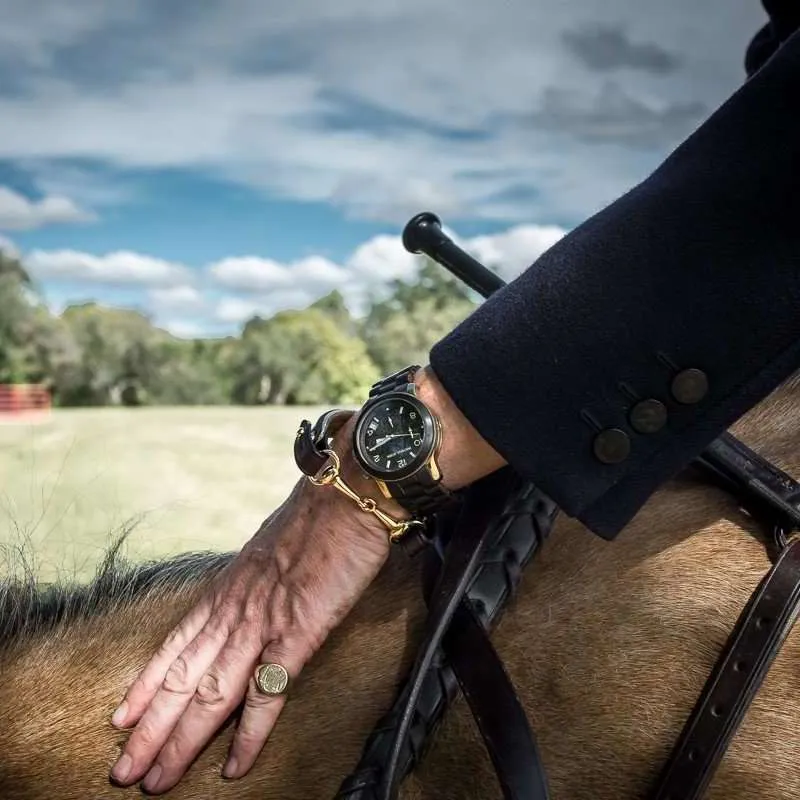 Tan & Brass Buffalo Bit Bracelet