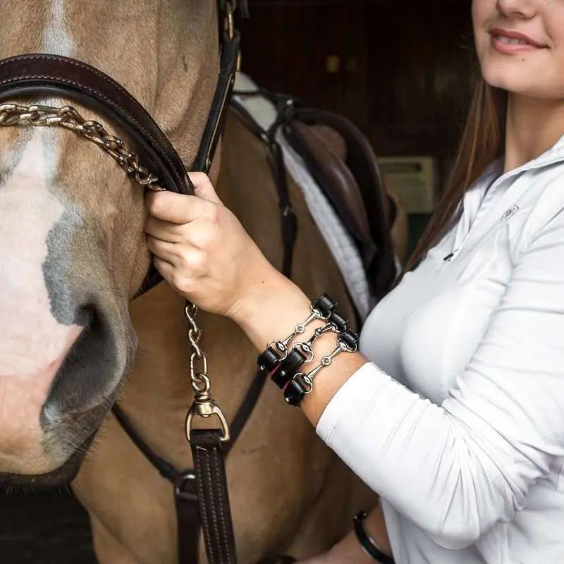 Tan & Brass Buffalo Bit Bracelet