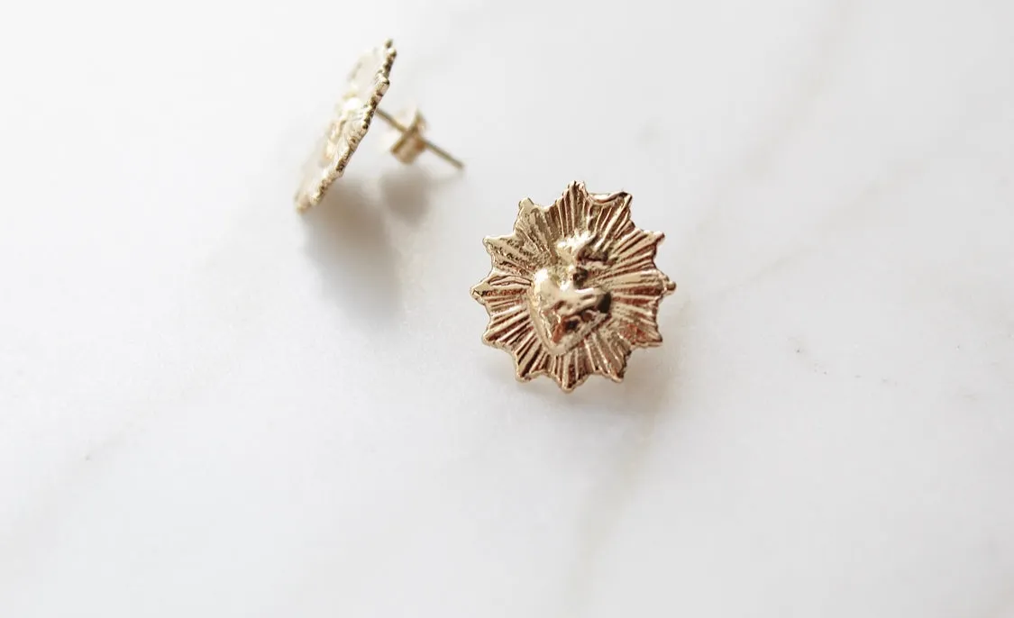 The Little Sacred Heart® Earrings in Gold Vermeil *Made to Order*