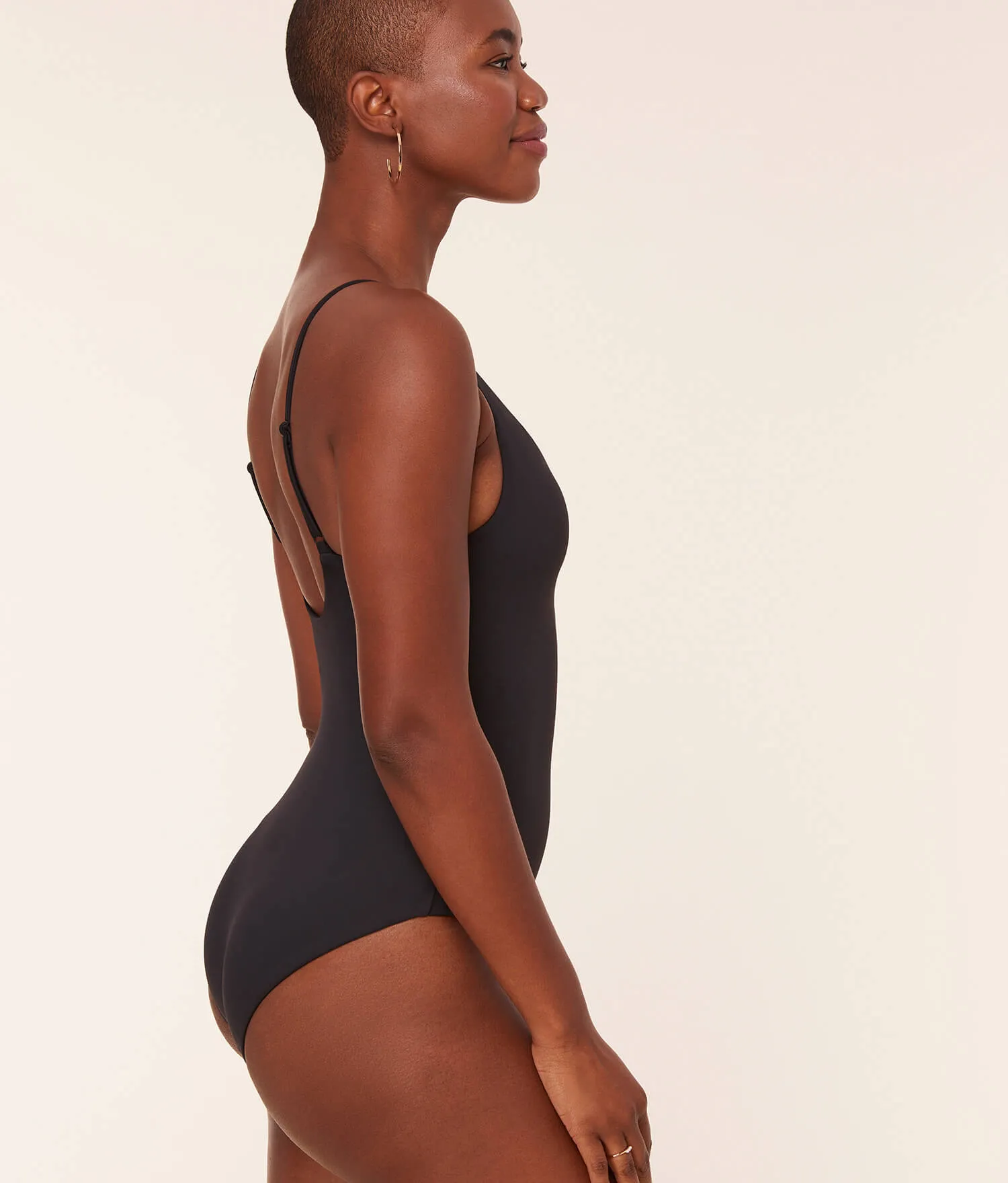 The Romana One Piece - Eco Nylon - Black - Long Torso