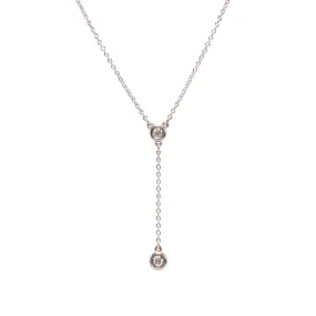 Tiffany & Co Silver Elsa Peretti Diamonds By The Yard Necklace