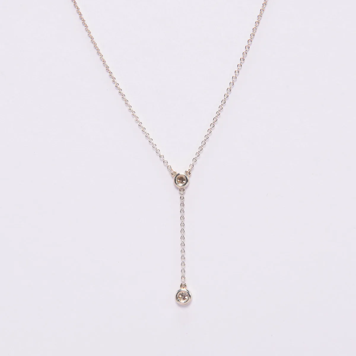 Tiffany & Co Silver Elsa Peretti Diamonds By The Yard Necklace