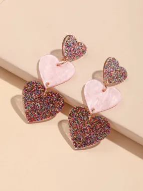 Triple Heart Earring