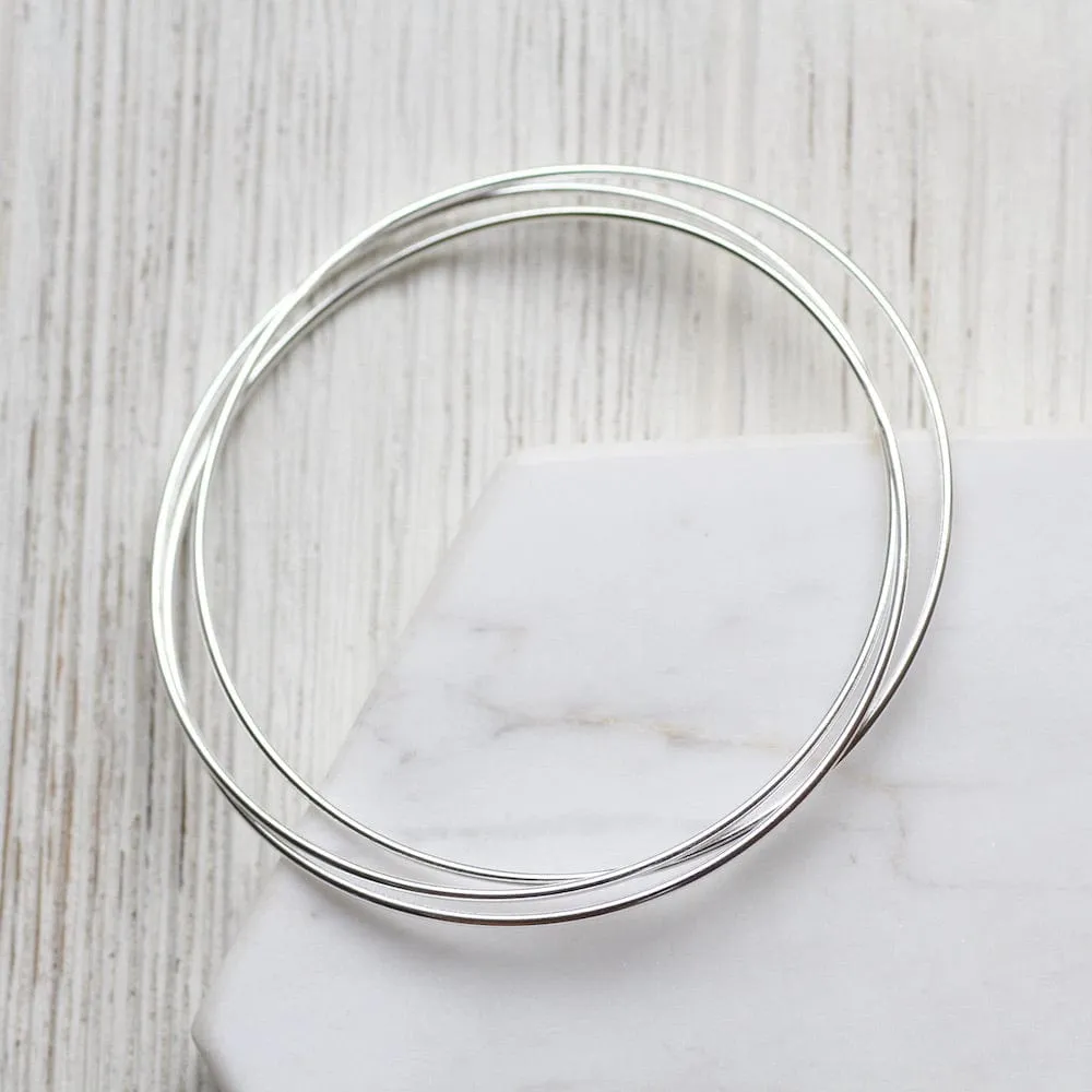 Triple Whisper Wire Bangle