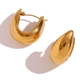U Shape Bold Huggie Earrings