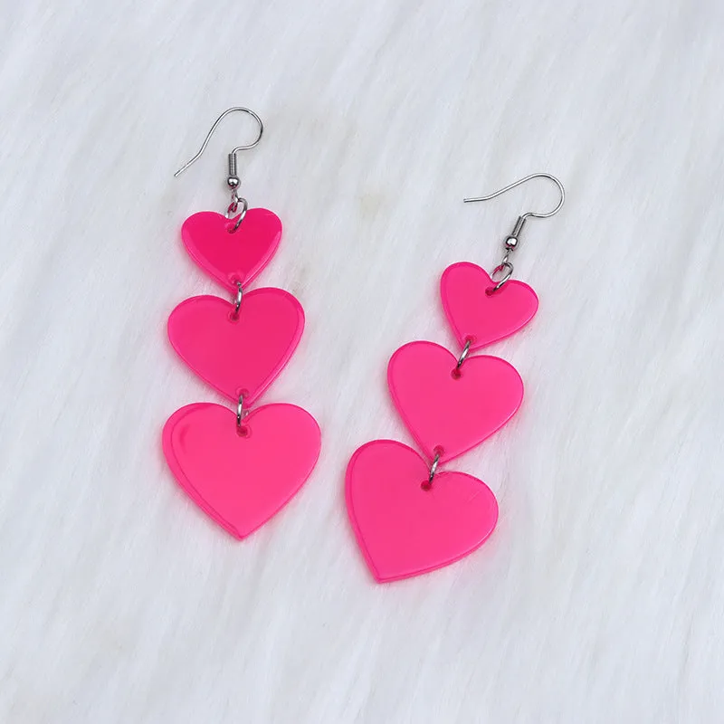 Wholesale Love Acrylic Earrings
