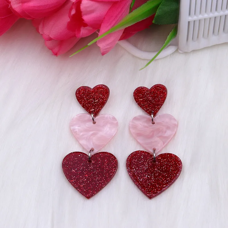 Wholesale Love Acrylic Earrings