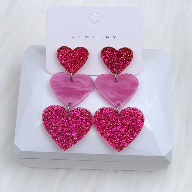 Wholesale Love Acrylic Earrings