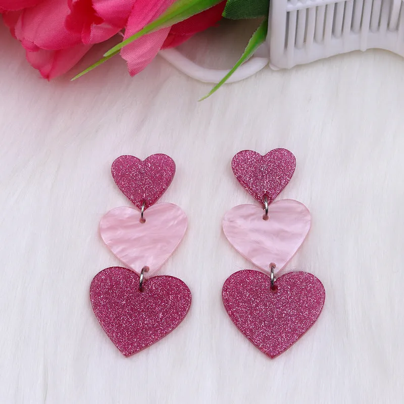 Wholesale Love Acrylic Earrings